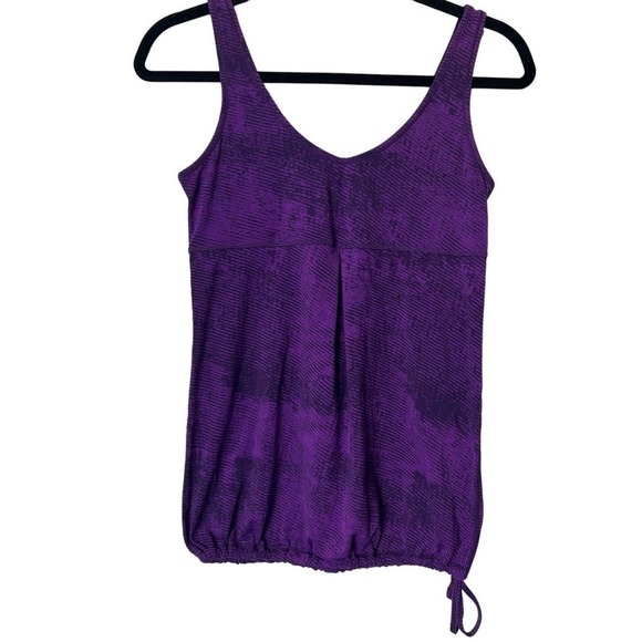 LUCY Active Tank Top Purple and Black Activewear w Drawstring Women's Size Small - Picture 3 of 4